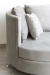 Sillón tapizado pana gris MOON - ESPACIO 682