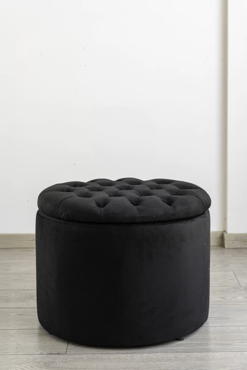 Zapatero Puff Pana Negro - comprar online