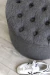 Zapatero Puff Rustico Tapicero Gris oscuro - ESPACIO 682