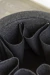 Zapatero Puff Rustico Tapicero Gris oscuro