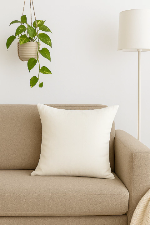 Almohadon Tussor 60cm x 60cm LISO CRUDO - comprar online