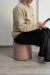 Puff Pana Capitone Rosa vintage - tienda online