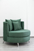 Sillón tapizado pana Verde Beneton MOON - en internet