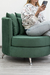 Sillón tapizado pana Verde Beneton MOON -