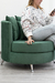 Sillón tapizado pana Verde Beneton MOON - - comprar online