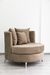 Sillón tapizado pana Marron MOON - en internet