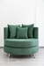 Sillón tapizado pana Verde Beneton MOON - - tienda online