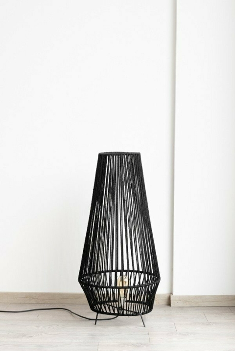 Lampara de pie ACAPULCO NEGRA