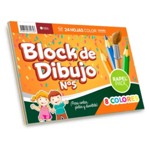Block de dibujo - 8 colores - Rapel Pack - comprar online