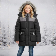 Campera de abrigo combinada de Nena importada con piel por dentro (Art.KD-12) en internet