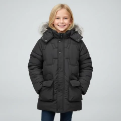 Campera importada de abrigo con piel por dentro de Nena excelente calidad ( Art. KD-11)