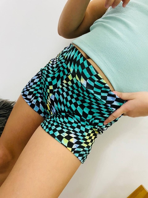 short de algodon y lycra psicodelica art 124