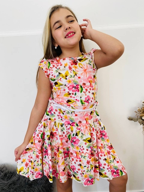 Vestido algodon pima floreado premium art.139