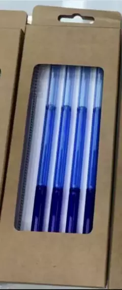 Sorbete de Vidrio Verde/Azul X4 + Limpiador - comprar online