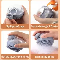 Imagen de Cepillo De Baño Mascotas Silicona Suave Perro Gato