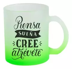 Taza Vidrio Esmerilada Color - comprar online