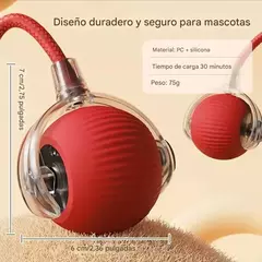 Juguete Para Gato Pelota Interactiva Con Cuerda Y Movimiento