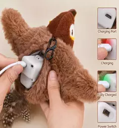 Pajaro Juguete Interactivo Para Gatos Aletea Sonido Mascota - Blacklist