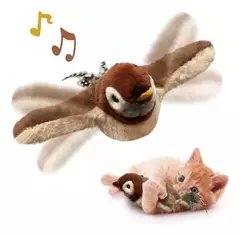 Imagen de Pajaro Juguete Interactivo Para Gatos Aletea Sonido Mascota
