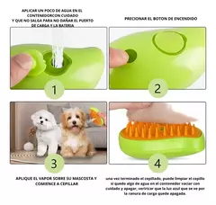 Cepillo De Vapor Macotas Peine Gatos Perros Masajeador