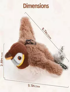 Pajaro Juguete Interactivo Para Gatos Aletea Sonido Mascota en internet
