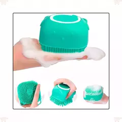 Cepillo De Baño Para Perro Gato Con Dispensador