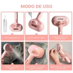 Imagen de Cepillo Pelo Vapor Mascotas Peine Perros Masajeador