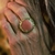 Anillo Rodocrocita Redonda | Bronce y Piedra Rodocrocita - comprar online