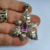 Dije Hojas | Plata y Piedra Amatista Facetada - tienda online