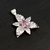 Imagen de Dije Hojas | Plata y Piedra Amatista Facetada