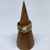 Anillo Cubic Rectangular | Bronce y Agua Marina Cabuchón - EMUNĀ