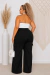 Calça Cargo Alfaiataria Preta - comprar online