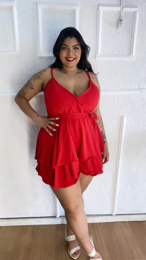 Macaquinho Vestido Godê Mirela - comprar online