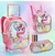 Kit Mochila Escolar Infantil Rodinhas Unicórnio fofo Volta As Aulas - comprar online