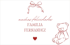 Tarjeta personal infantil - bear en internet
