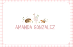 Tarjeta personal infantil - vichy granja en internet