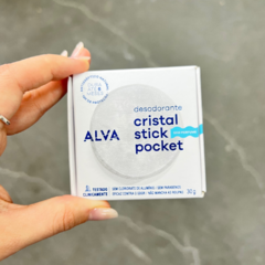 Desodorante Cristal Stick Pocket Vegano 30g Alva