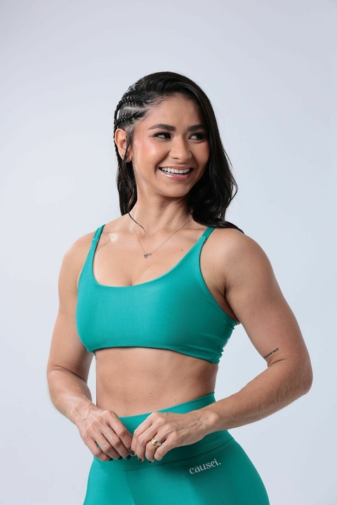 Top Esther - cor verde Jade - comprar online