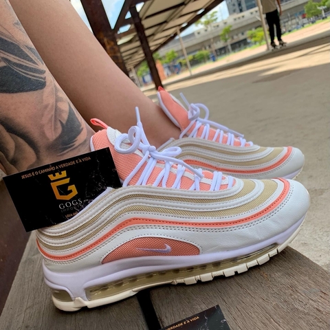 TÊNIS NIKE AIR MAX 97/ROSA/BEJE/BRANCO