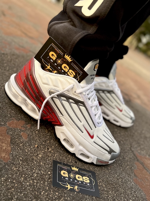 TENIS AIR MAX TN PLUS 3/BRANCO/VERMELHO