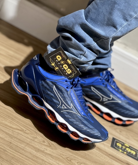 TÊNIS MIZUNO- PROPHECY 12/AZUL/BRANCO/VERMELHO