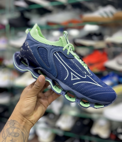 LANÇAMENTO/MIZUNO PROPHECY 14- AZUL MARINHO -COM VERDE