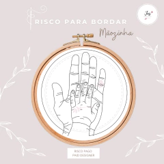 Risco para Bordar - Mãozinha