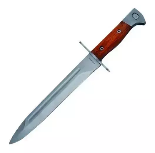 Cuchillo Tipo Bayoneta Ak47 Con Vaina De Cuero