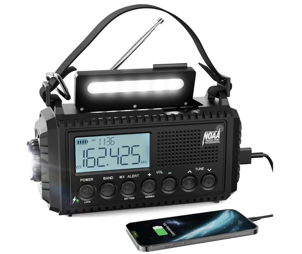 Radio AM FM Digital de Emergencia y a Pilas SOS