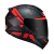 Capacete Norisk Razor Axial Preto Vermelho Fosco - S2 Motos