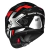 Capacete Race Tech Hit Draw Preto Cinza Vermelho Brilhante - S2 Motos