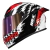 Capacete Norisk Flow Daytona Preto Branco Vermelho Brilho C/ Viseira Extra + Spoiler