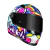Capacete Ls2 Ff358 Classic Bubble Branco Azul Rosa Brilhante - loja online