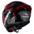 Capacete Norisk Flow Robot Preto Vermelho Brilhante C/ Viseira Extra + Spoiler - comprar online